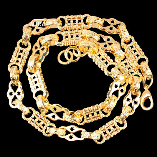 10mm 18K Plated Copper Cuban Link Chain