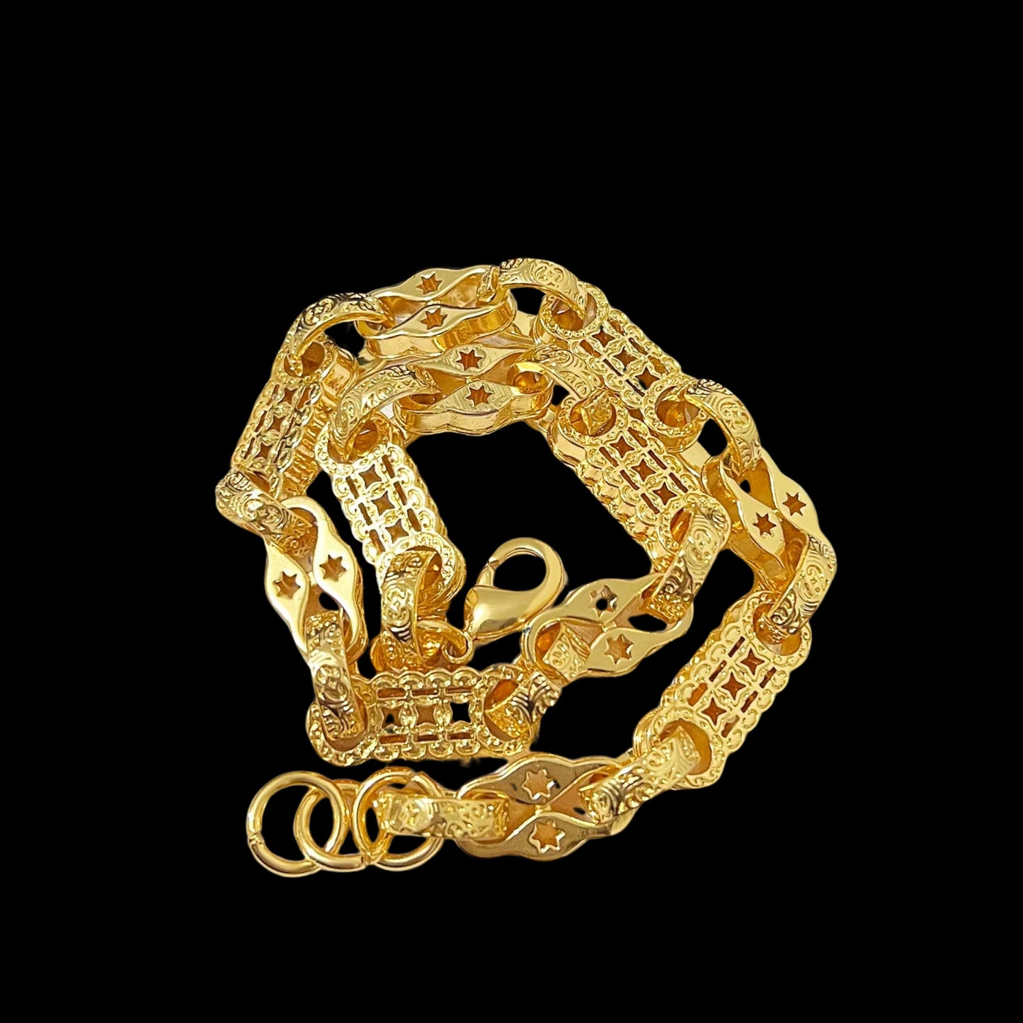 10mm 18K Gold Color Plated Bracelet