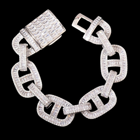 18mm Iced Out Miami Cuban Bracelet (Gold or Silver)